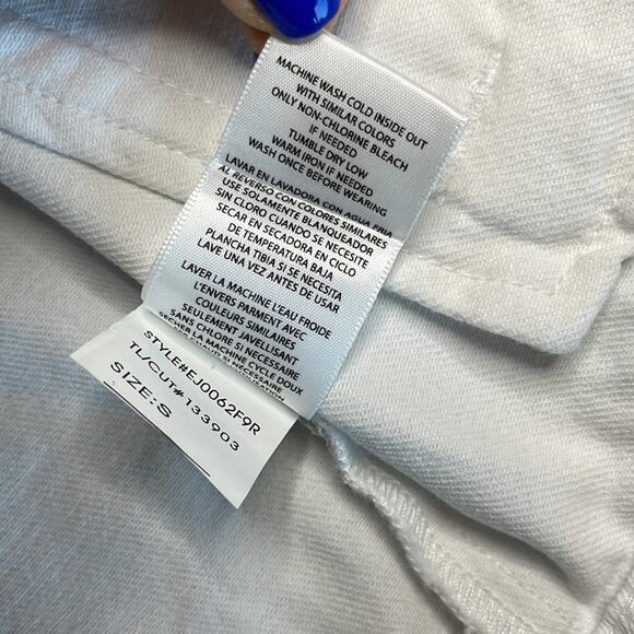 NWT SEE THRU SOUL White Button Front Denim Jean Jacket Women’s - Picture 4 of 8